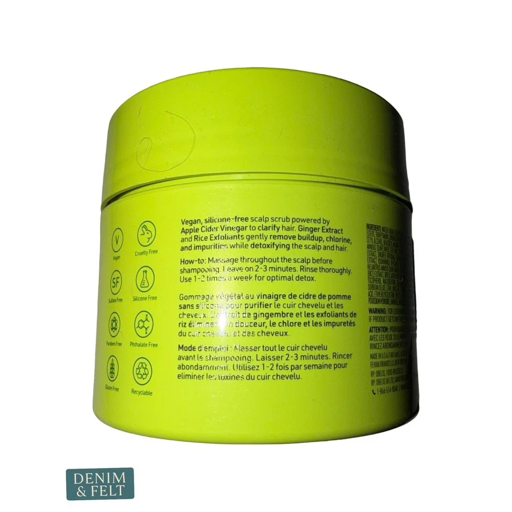 NEW Fekkai Apple Cider Detox Scalp Scrub Exfoliant 7.5 oz Hair Treatment